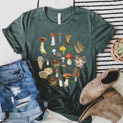 Aesthetic Mushroom Shirt Cottagecore Nature Lover Fungus Tee EST1025