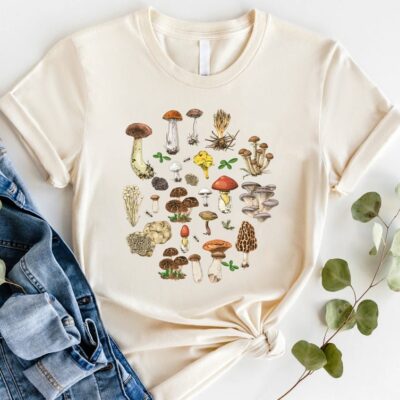 Aesthetic Mushroom Shirt Cottagecore Nature Lover Fungus Tee EST2025