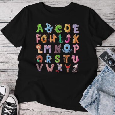 Alphabet Student Teacher Back To School First Day Of School Unisex T-shirt Cotton Tee