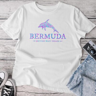 Bermuda Dolphin Girls Boys Toddler Souvenir Womens Unisex T-shirt Cotton Tee