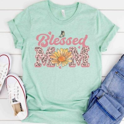 Blessed Leopard Mom T-Shirt