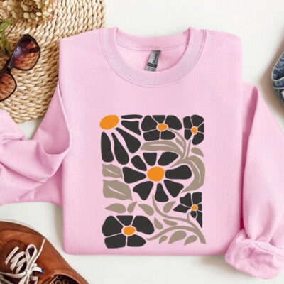 Boho Flower Shirt Wildflower Minimalist Tee Cottagecore Gift EST2017