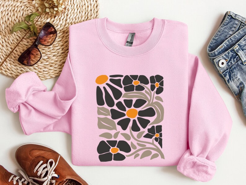 Boho Flower Shirt Wildflower Minimalist Tee Cottagecore Gift EST2017