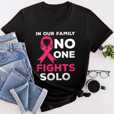 Breast Cancer Support Family Women Breast Cancer Awareness Unisex T-Shirt Cotton Tee TFN1077