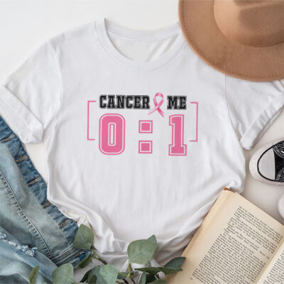 Cancer 0 Me 1 Shirt Breast Cancer Awareness Survivor Gift Unisex T-Shirt Cotton Tee TFN1104