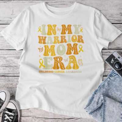 Childhood Cancer Awareness Girl Warrior Mom Unisex T-shirt Cotton Tee