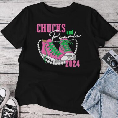 Chucks And Pearls 2024 Voting 2024 Unisex T-shirt Cotton Tee