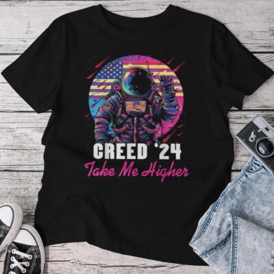 Creed '24 Take Me Higher American Astronaut Unisex T-shirt Cotton Tee