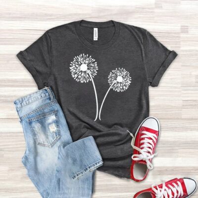 Dandelion Shirt Wildflower Blossom Nature Lover Garden Gift EST2006