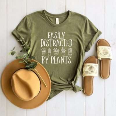 Easily Distracted By Plants Gardening Nature Lover Plant Gift EST2014