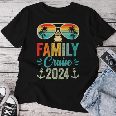 Family Cruise 2024 Matching Summer Vacation 2024 Family Unisex T-shirt Cotton Tee