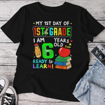 First Day Of First Grade Boys Girls First Day Of 1St Grade Unisex T-shirt Cotton Tee
