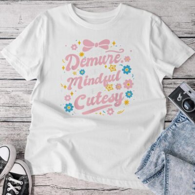 Flower Very Demure Very Mindful Very Cutesy Unisex T-shirt Cotton Tee