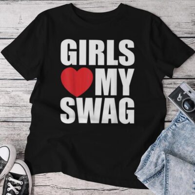 Girls Love My Swag Girls Heart My Swag Unisex T-shirt Cotton Tee