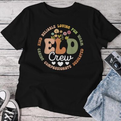 Groovy Tie Dye Eld Crew English Language Development Teacher Unisex T-shirt Cotton Tee