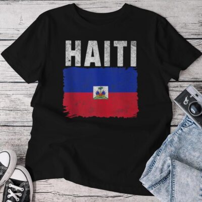 Haiti Flag Day Haitian Pride Vintage Haiti Ayiti Unisex T-shirt Cotton Tee