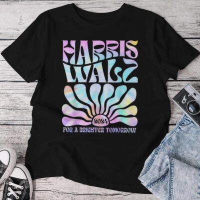 Harriswaltz 2024 For A Brighter Tomorrow Boho Aesthetic Unisex T-shirt Cotton Tee
