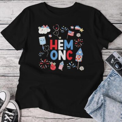 Hematology Oncology Nurse Peds Hem Onc Nurse 4Th Of July Unisex T-shirt Cotton Tee