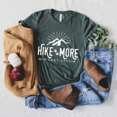 Hiking Shirt Adventure Tee Hike More Worry Less Nature Lover EST1019