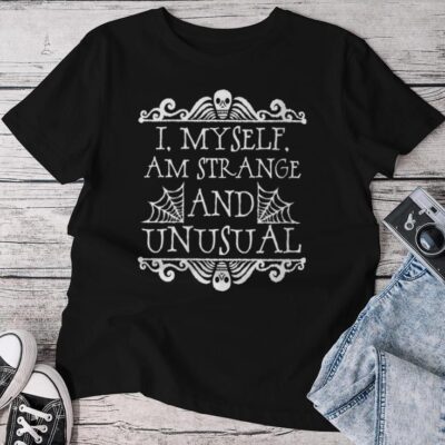 I Myself Am Strange And Unusual Halloween Skulls Novelty Unisex T-shirt Cotton Tee