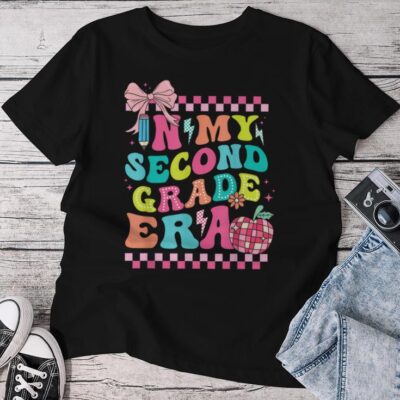 In My Second Grade Era Girl Back To School 2Nd Grade Teacher Unisex T-shirt Cotton Tee