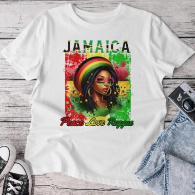 Jamaican Woman Rasta Life Reggae Music Culture Jamaica Unisex T-shirt Cotton Tee