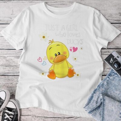 Just A Girl Who Loves Ducks Unisex T-shirt Cotton Tee