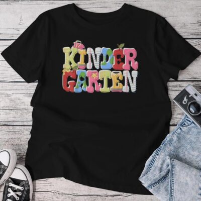 Kinder Garten Retro Back To School Back To School Teacher Unisex T-shirt Cotton Tee