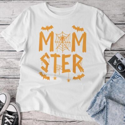 Momster Halloween Mom Ster For Unisex T-shirt Cotton Tee