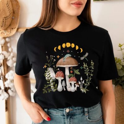Mushroom Cottagecore Shirt Goblincore Forestcore Fairy Core Tee EST1098