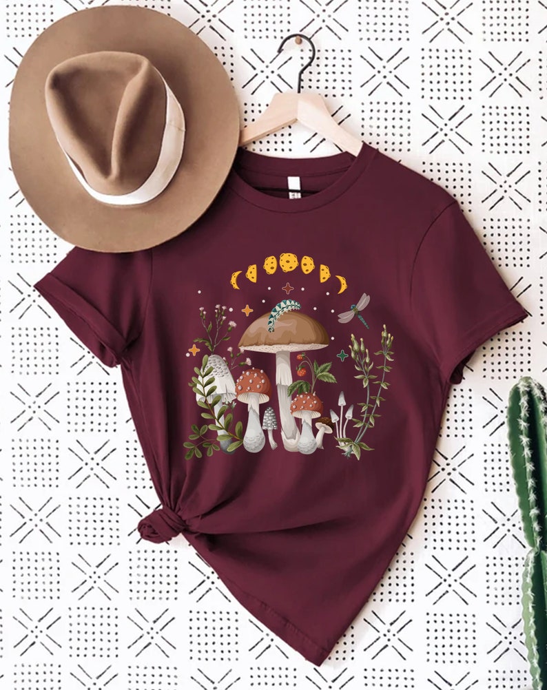 Mushroom Cottagecore Shirt Goblincore Forestcore Fairy Core Tee EST2098