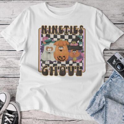 Nineties Ghoul Chicken Nugget Halloween 90'S Nostalgia Unisex T-shirt Cotton Tee