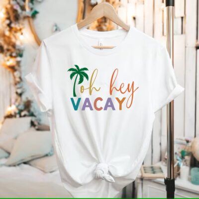 Oh Hey Vacay Shirt Mommy and Me Matching Summer Vacation Tee EST2034