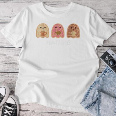 Pantasmas Ghost Spooky Conchas Mexican Ghost Unisex T-shirt Cotton Tee