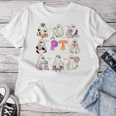 Physical Therapy Halloween Ghost Doctor Physical Ghost Nurse Unisex T-shirt Cotton Tee