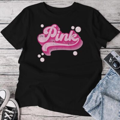 Pink Personalized Name Pink For Unisex T-shirt Cotton Tee