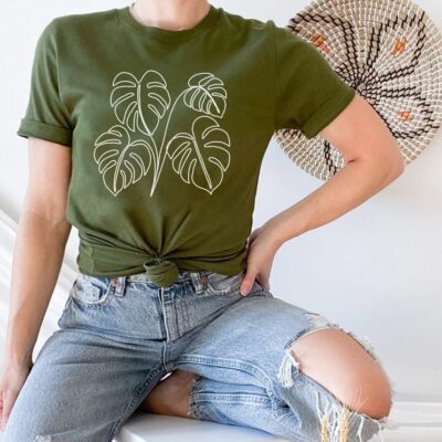 Plant Mom Shirt Monstera Plant Lady Gardening Nature Lover Gift Tee EST1109