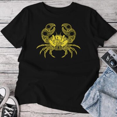 Salty To The Core Crab Unisex T-shirt Cotton Tee