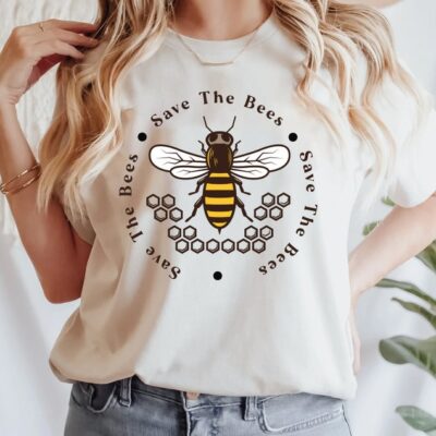 Save The Bees Shirt Conserve Endangered Bees Nature Lover Gift Tee EST2032