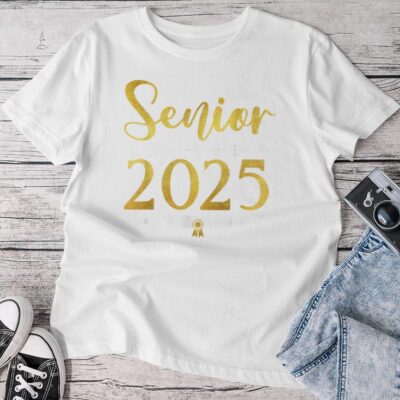 Senior 25 Class Of 2025 Graduation Graduate School Womens Unisex T-shirt Cotton Tee