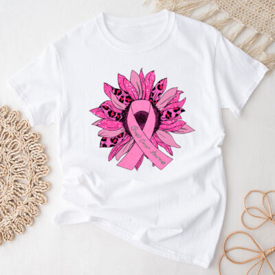 Sunflower Pink Breast Cancer Awareness Women Warrior Unisex T-Shirt Cotton Tee TFN1040