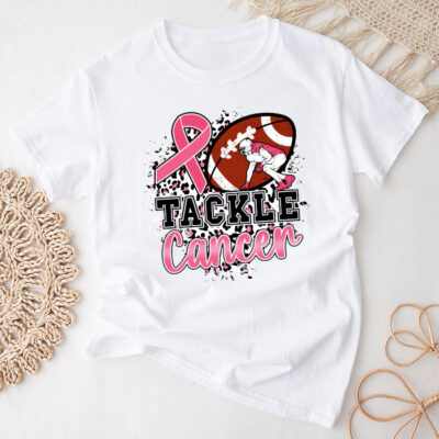 Tackle Breast Cancer Awareness Football Pink Ribbon Boys Kid Unisex T-Shirt Cotton Tee TFN1169