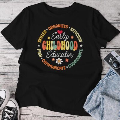 Teacher Early Childhood Educator Preschool Head Start Ece Unisex T-shirt Cotton Tee