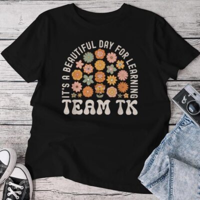 Team Tk Wildflower Retro Tk Teacher Daisy Kid Back To School Unisex T-shirt Cotton Tee