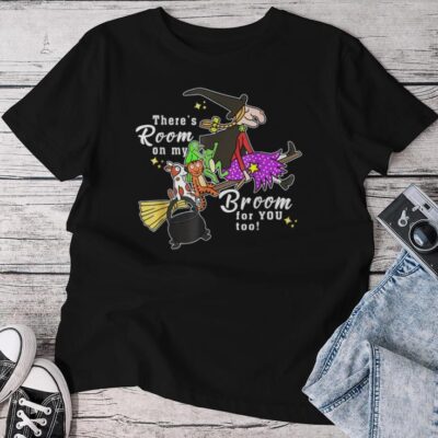 There's Room On My Broom For You Too Teacher Halloween Unisex T-shirt Cotton Tee