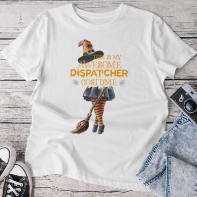 This Is My Halloween Dispatcher 911 Costume Dispatch Unisex T-shirt Cotton Tee