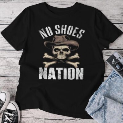 Vintage No Shoes No Nation Sayings Shoes Unisex T-shirt Cotton Tee