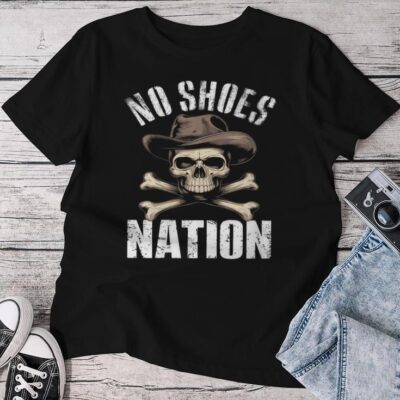 Vintage No Shoes No Nation Sayings Shoes Unisex T-shirt Cotton Tee