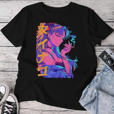 Waifu Anime Horror Girl Aesthetic Unisex T-shirt Cotton Tee
