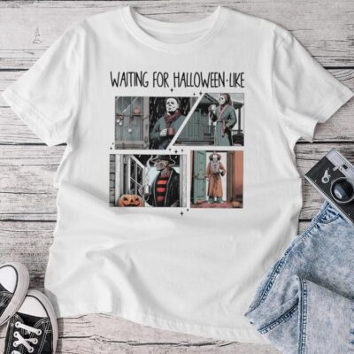 Waiting For Halloween Like Sarcastic Halloween Ghost Men Unisex T-shirt Cotton Tee